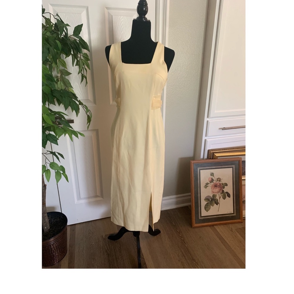 Vintage light butter yellow dress